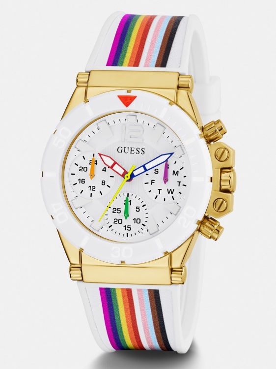Guess многофункционален часовник сребро