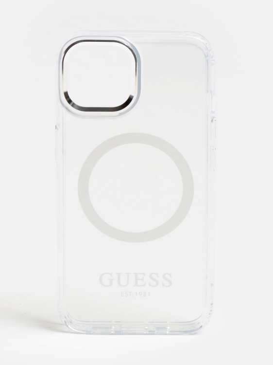 Guess сребрист калъф за Iphone 14 Magsafe