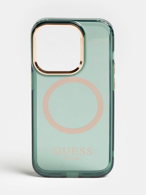 зелен калъф за Iphone 14 Pro Magsafe Guess