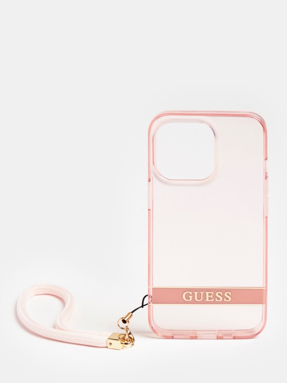 полупрозрачен капак Guess Pink Iphone 13 Pro