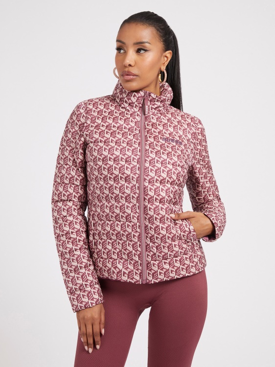 Guess All Over Logo Puffer