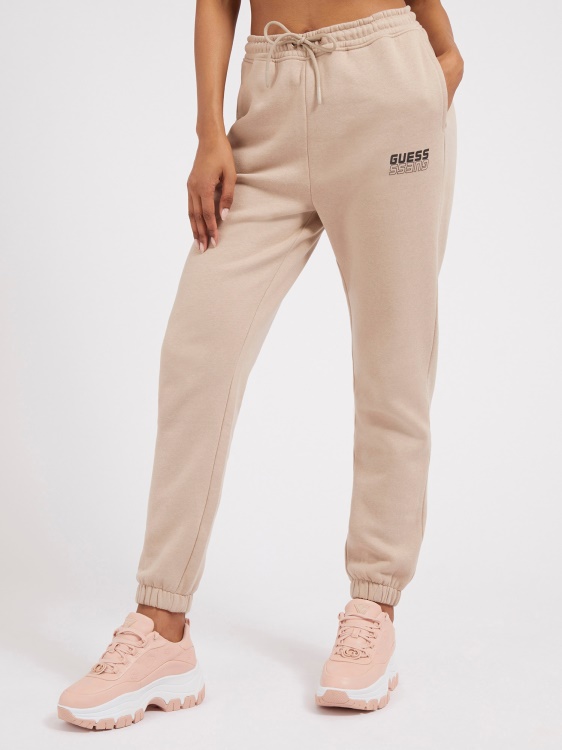 страничен панталон за джогинг с лого бежов Guess