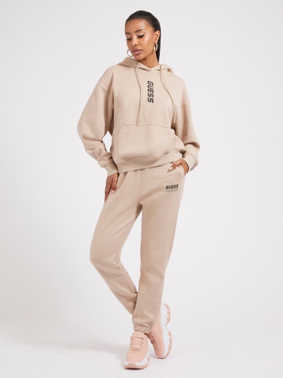 суичър с предно лого Guess бежов