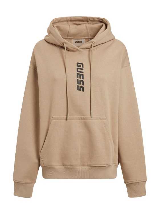 суичър с предно лого Guess бежов