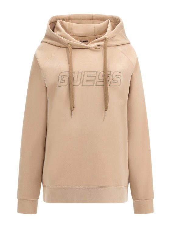 Guess бежов суичър от изкуствен велур