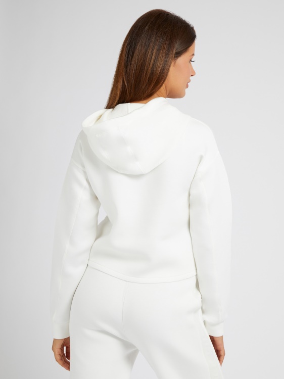 суичър с предно лого бял Guess