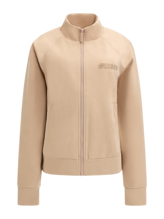 суичър от изкуствен велур Guess бежов