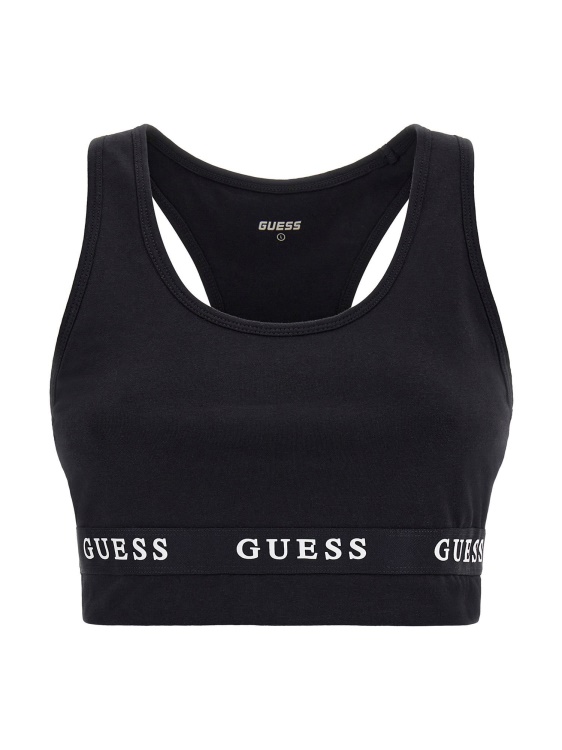 еластично трико с лого активен сутиен Guess черно