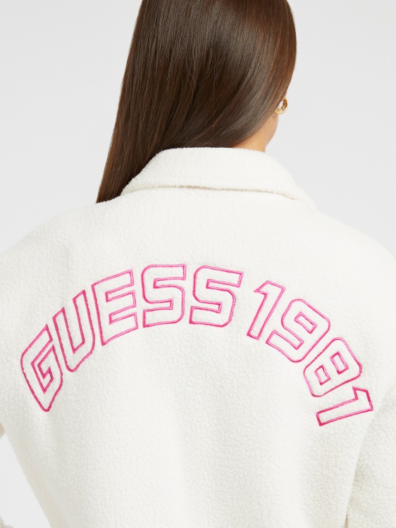 Guess кафява рокля с риза от изкуствена кожа