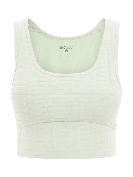 Guess All Over жакардово лого активна горна част светло зелено
