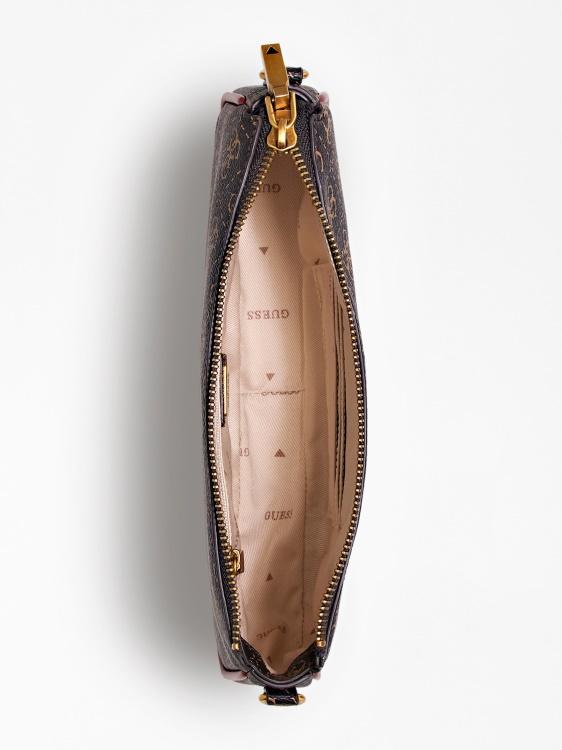 Izzy 4g лого мини чанта за кръст Guess черна