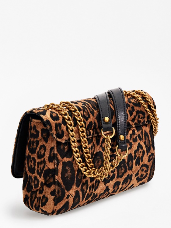 Animalier животински принт Cessily чанта през тялото Guess