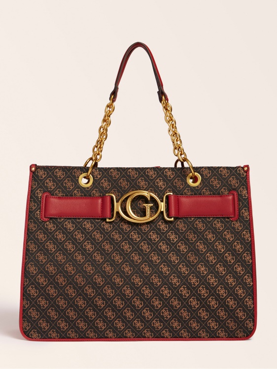 тъмночервено лого на Aileen 4g Shopper Guess