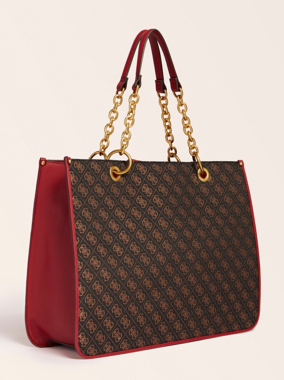 тъмночервено лого на Aileen 4g Shopper Guess