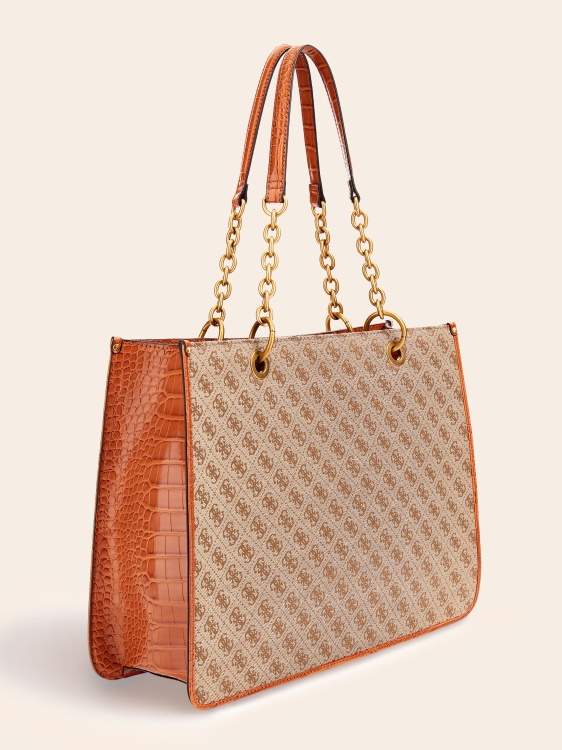 Brown Guess Aviana 4g Logo Shopper