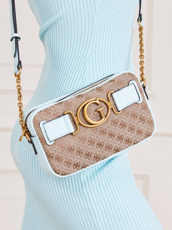 Guess светло синьо Aviana 4g лого мини Crossbody