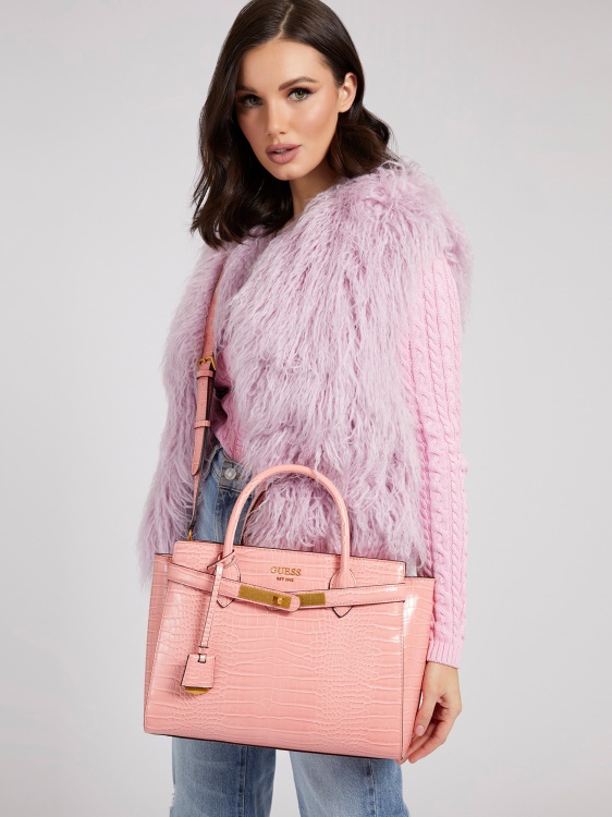 ръчна чанта Guess Coral Enisa с крокодил