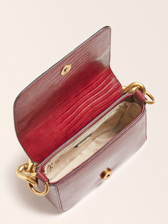 Mini Chanta Tullia Croc Print Guess Red