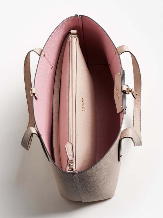 светло розово Guess Brenton Shopper Pochette