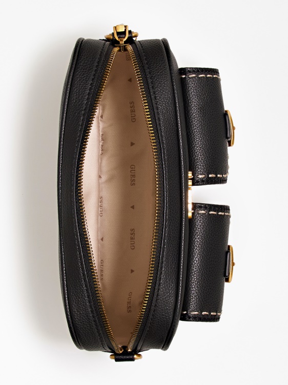 Guess No Limit Pocket мини чанта през рамо черна