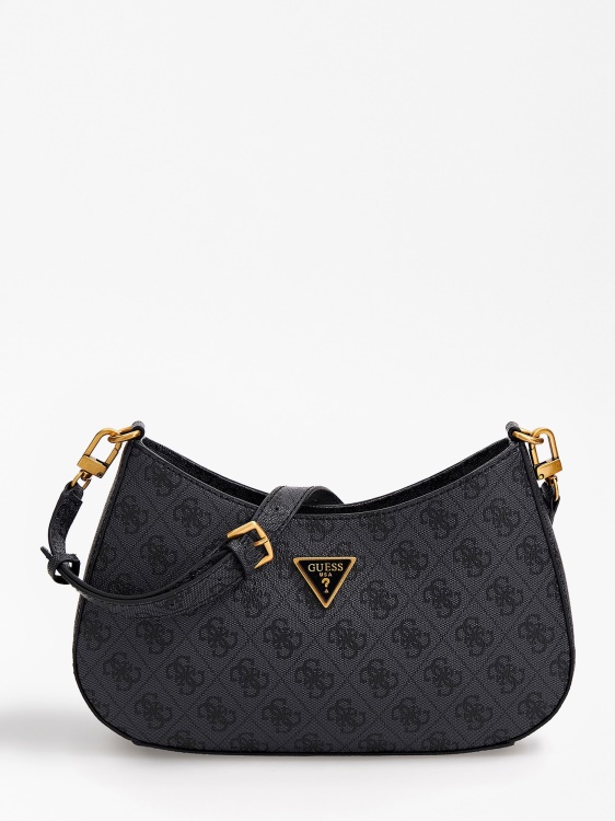 сива чанта през рамо с лого Alexie 4g Guess