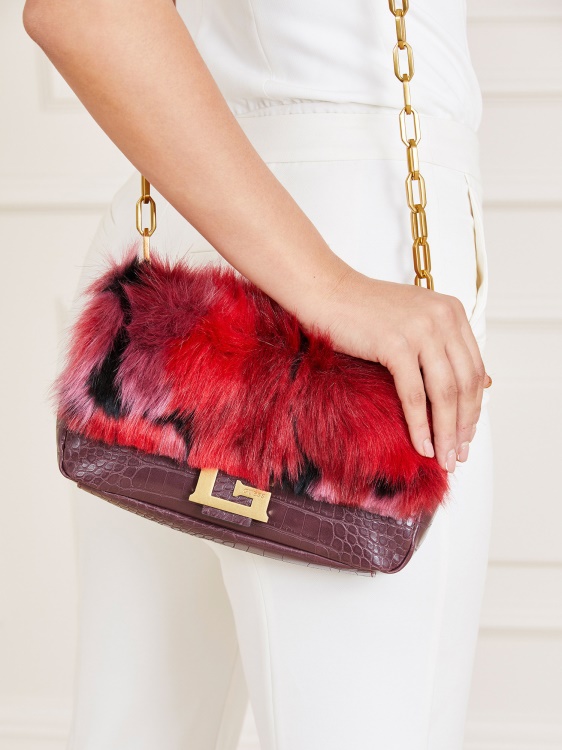 Guess Helma изкуствена кожа кръстосано червено