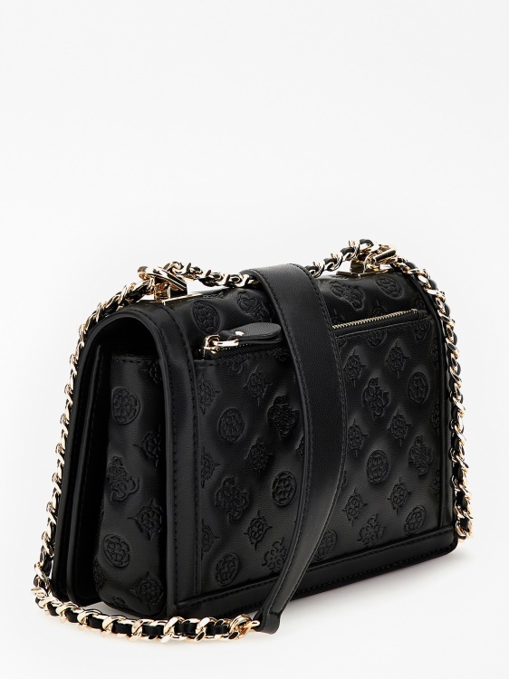 Abey с вдлъбнато релефно означение мини Crossbody Guess черно