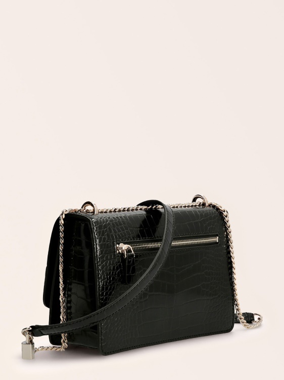 мини чанта за през рамо Katey Croc Print Black Guess