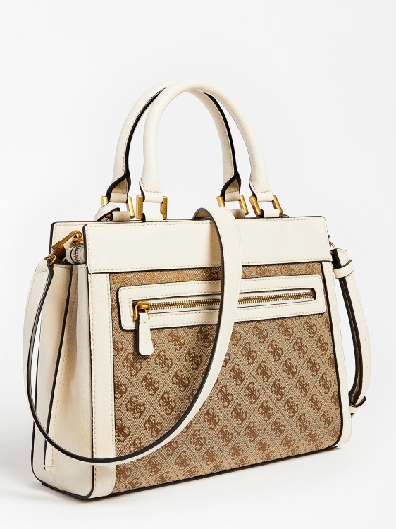 бяла чанта Guess Katey 4g с лого