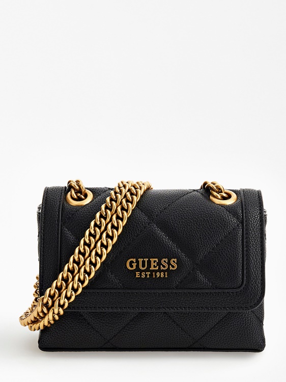 черна ватирана мини чанта през рамо Abey Guess