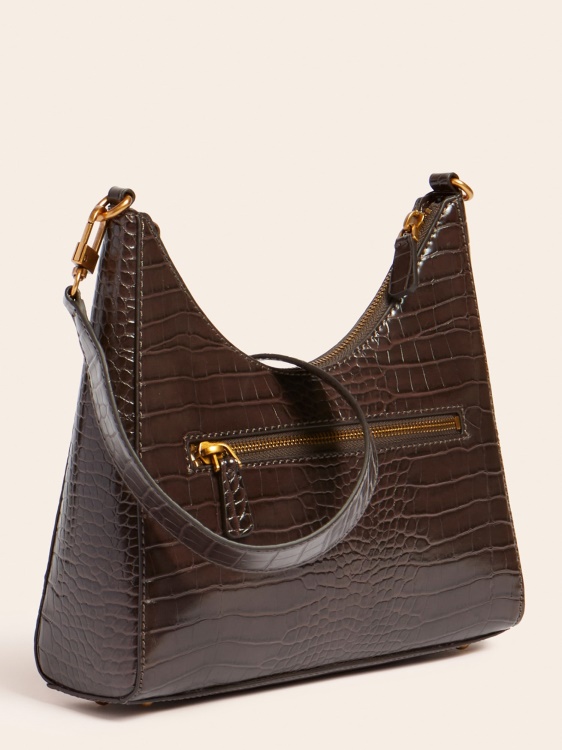 кафяв стефи крокодил щампа Hobo Guess