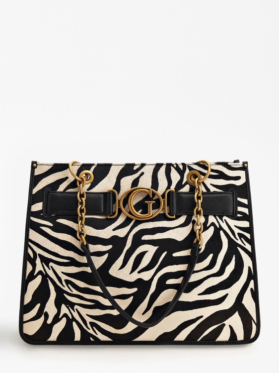 Animalier Aviana естествена кожа Shopper Guess