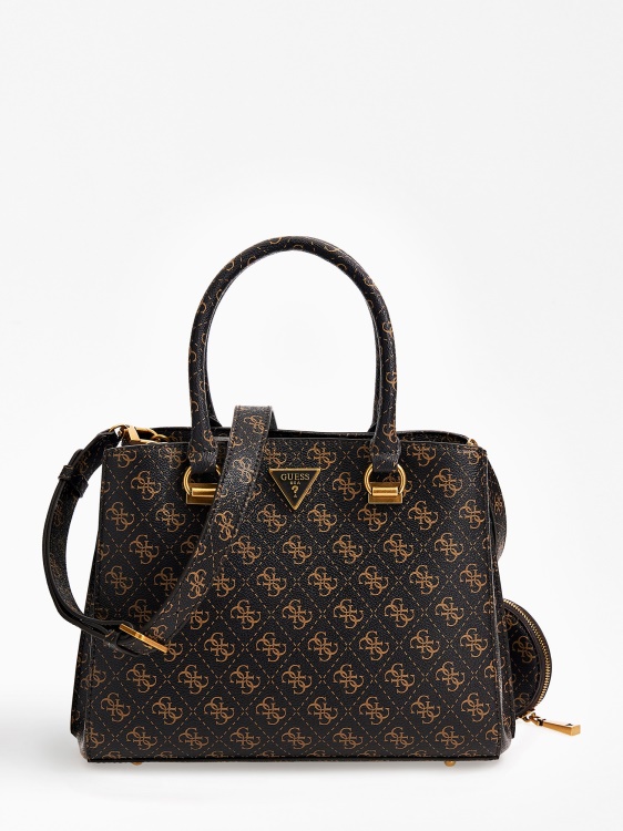 Alexie 4g лого чанта Guess кафяво