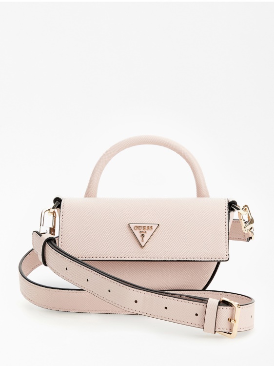 Alexie Saffiano мини чанта Guess розово