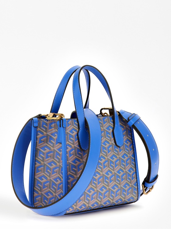синя Silvana 4g лого мини чанта Guess