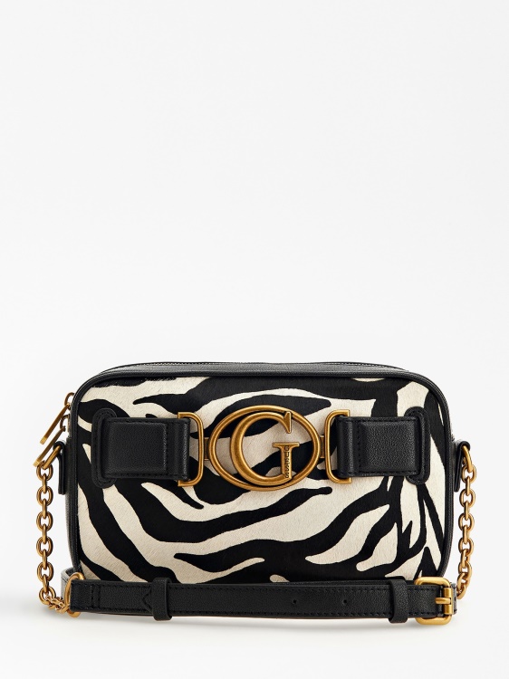 Guess Animalier Aviana кръстосано тяло от естествена кожа