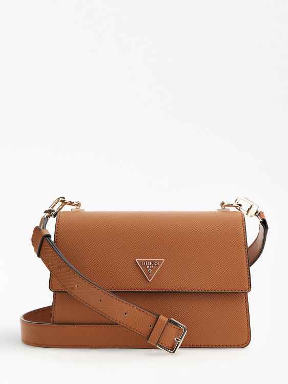 кафяво предположение Alexie Saffiano мини Crossbody
