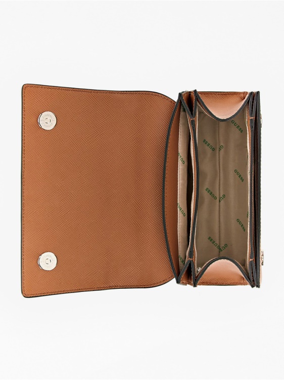 кафяво предположение Alexie Saffiano мини Crossbody