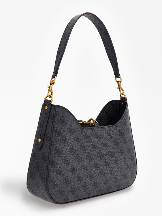 сив Guess Eco Brenton Chanta Hobo с лого 4g