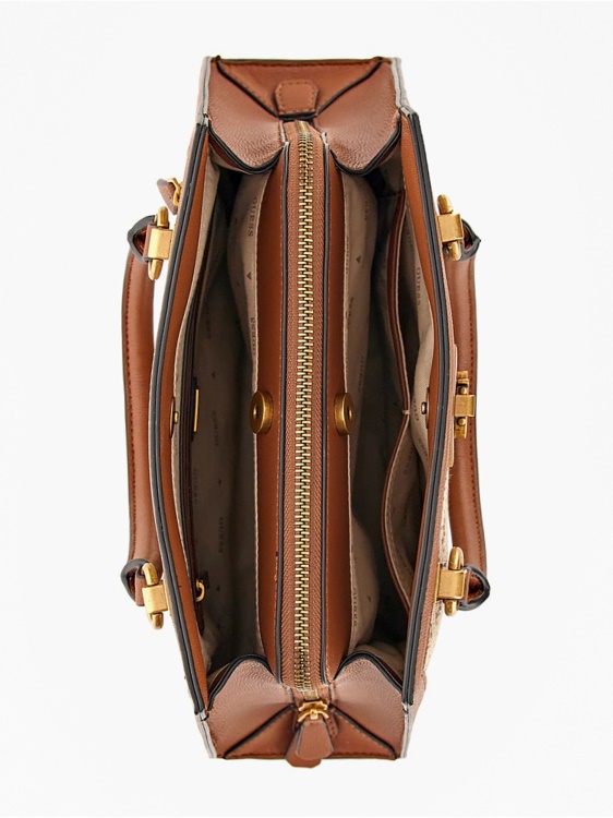 ръчна чанта Guess Brown Katey 4g с лого