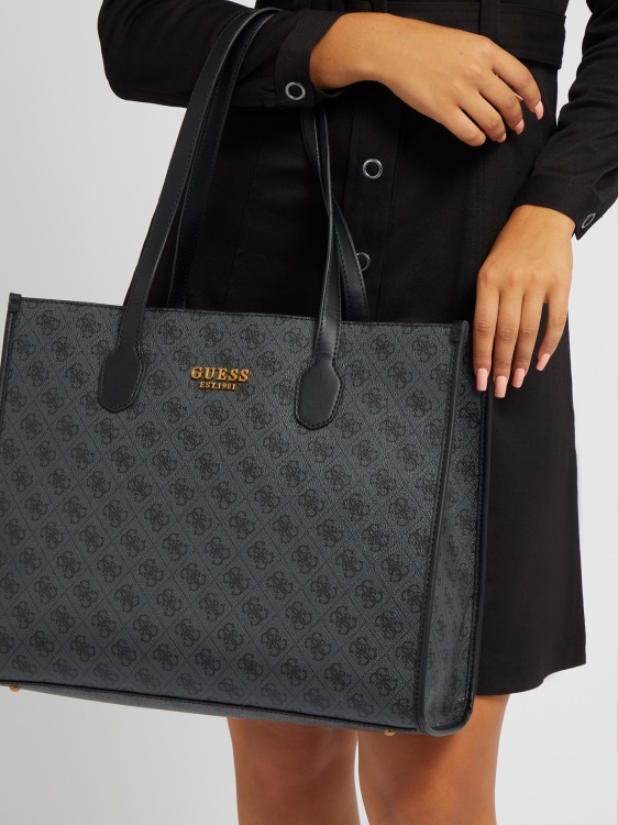 Silvana 4g Logo Shopper Grey Guess