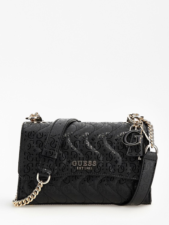 Sasky 4g лого мини кросбоди черен Guess