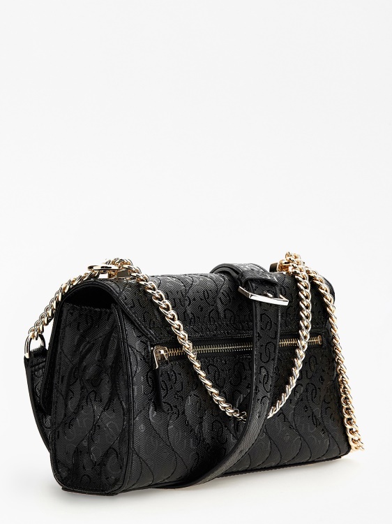 Sasky 4g лого мини кросбоди черен Guess