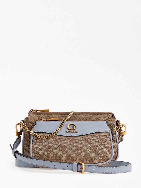 Guess Nell 4g Logo Mini Crossbody светло синьо