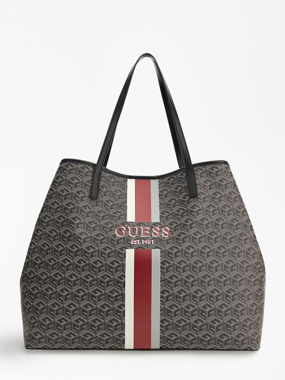 Guess Vikky G Cube Logo Shopper Grey Multi