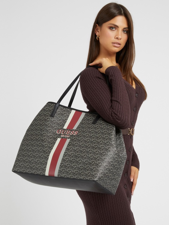 Guess Vikky G Cube Logo Shopper Grey Multi