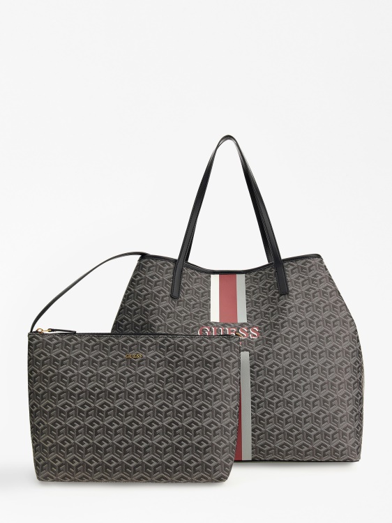Guess Vikky G Cube Logo Shopper Grey Multi