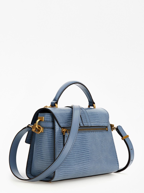 Ginevra мини чанта с принт на питон светло синьо Guess