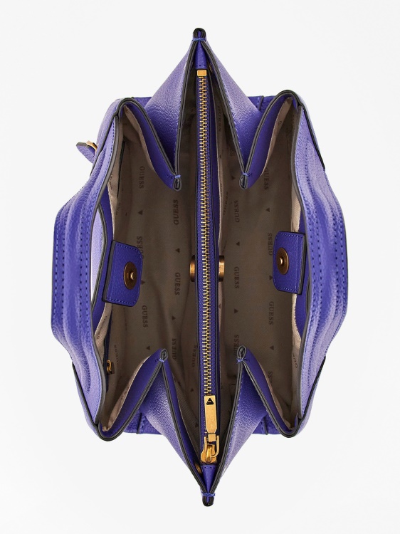 ръчна чанта Guess Lilac Nell Logo-charm