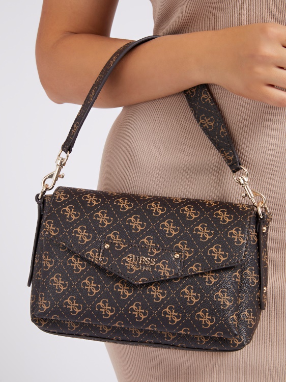 Guess кафява еко чанта Brenton